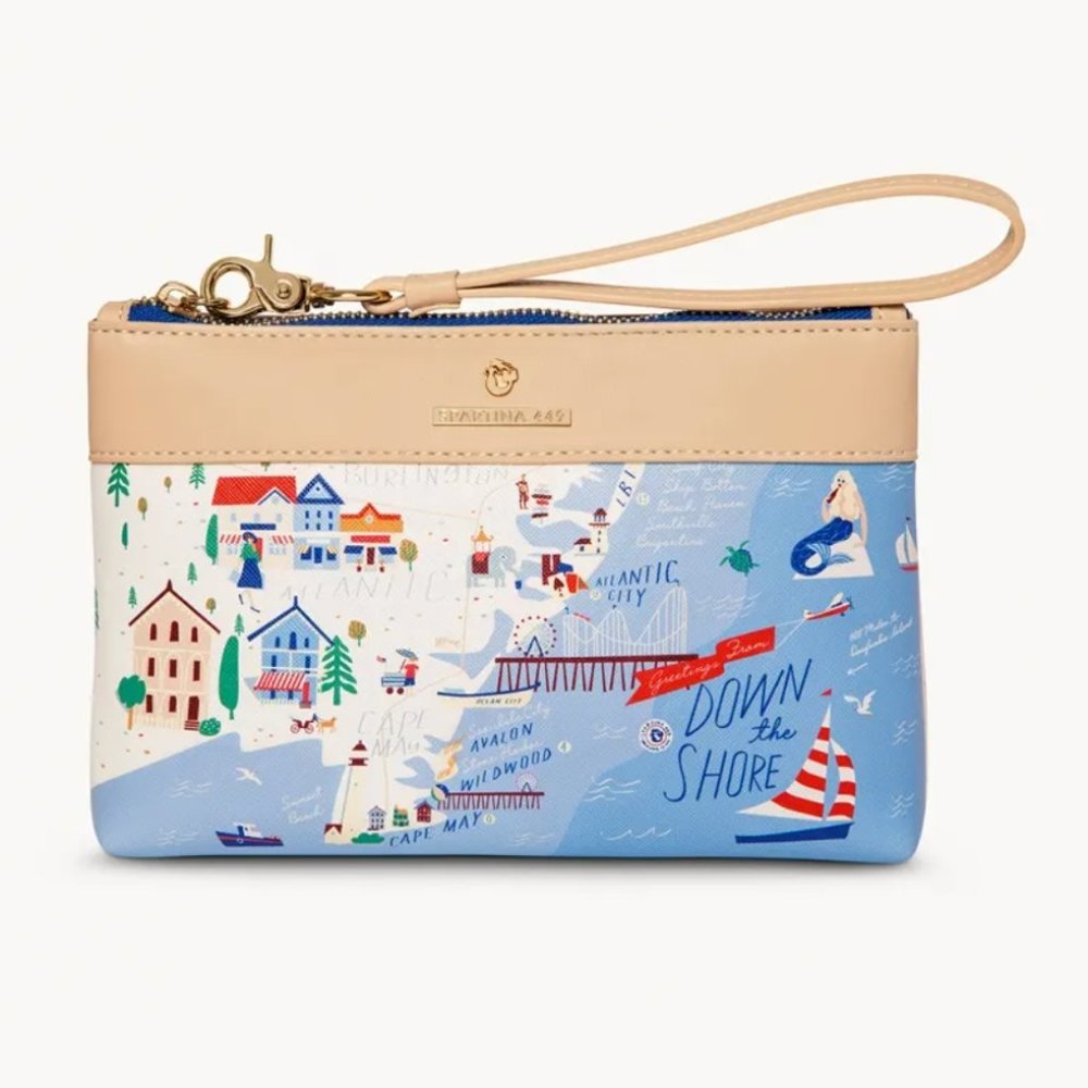 Spartina 'Down the Shore' Jersey Shore Wristlet NWT